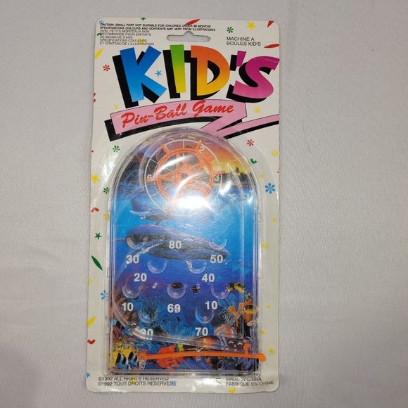 Kids Pin-Ball Game Vintage Plastic Action 1992 Handheld Toy by Thinkway Toys - Picture 1 of 1